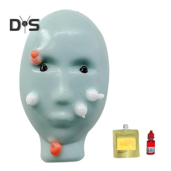 

Игрушка-фиджет Aliens Pimple Drawing с набором инструментов для многоразового использования для детей и подростков, взрослых, для снятия стресса, мультяшная игра для мужчин Aliens Face Acne Drawing Game синий