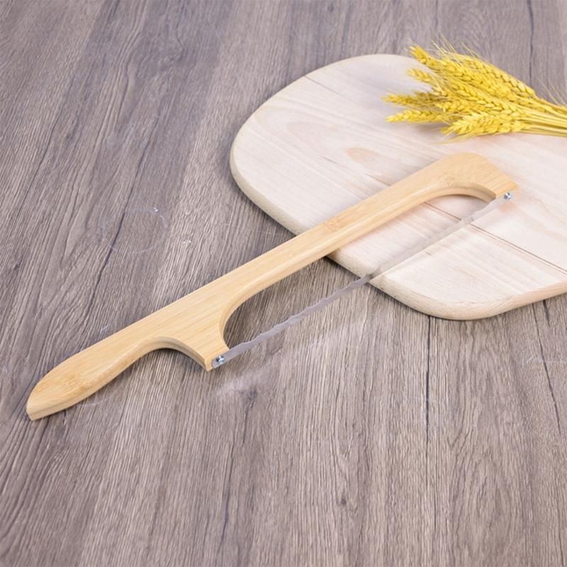 Wood Bread Bows Knife Bread Slicers Sourdoughs Bread Knife Cutter for Homemades Bread Sourdoughs Sandwich Easy To Use