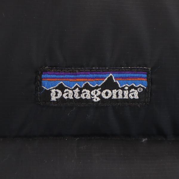 patagonia Outdoors Long sleeve Down jacket XL14 Black series logo Kid's Used