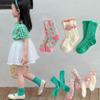 3 Pairs Baby Girl Socks Spring Summer Breathable Mesh Cotton Socks Soft Comfortable Polka Dot Calf Length Kids Socks