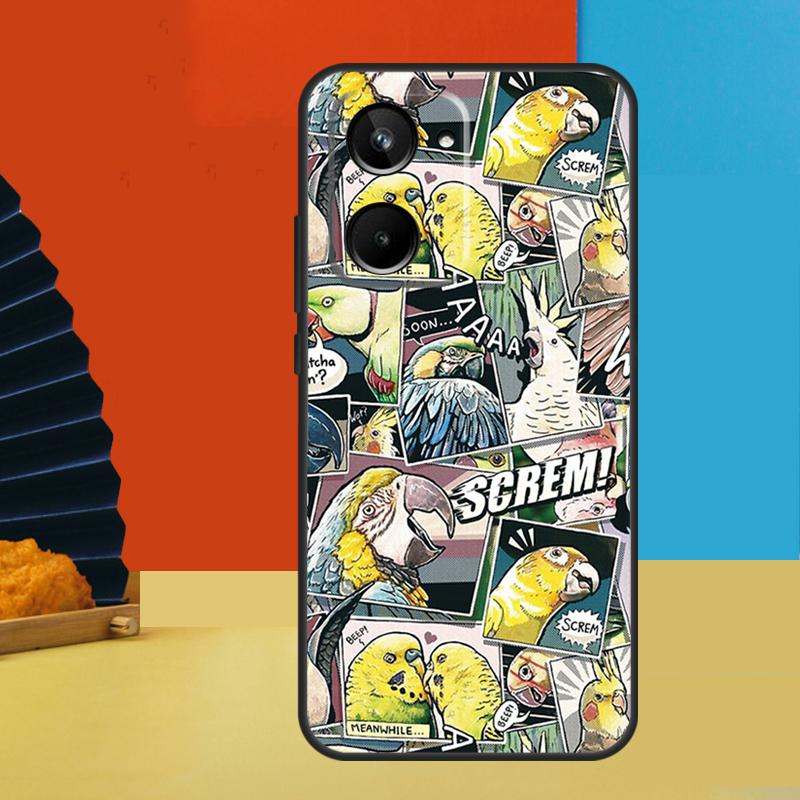 

Colorful Parrots For Realme 15 Pro 10 11 12 13 14 Pro Plus GT6 GT7 C51 C53 C55 C61 C63 C65 C67 C71 C75 Case Realme C63 4G