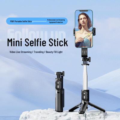 P08Y Magnetic Selfie Stick with Bluetooth, Fill Light & Desktop Phone Holder for Live Streaming