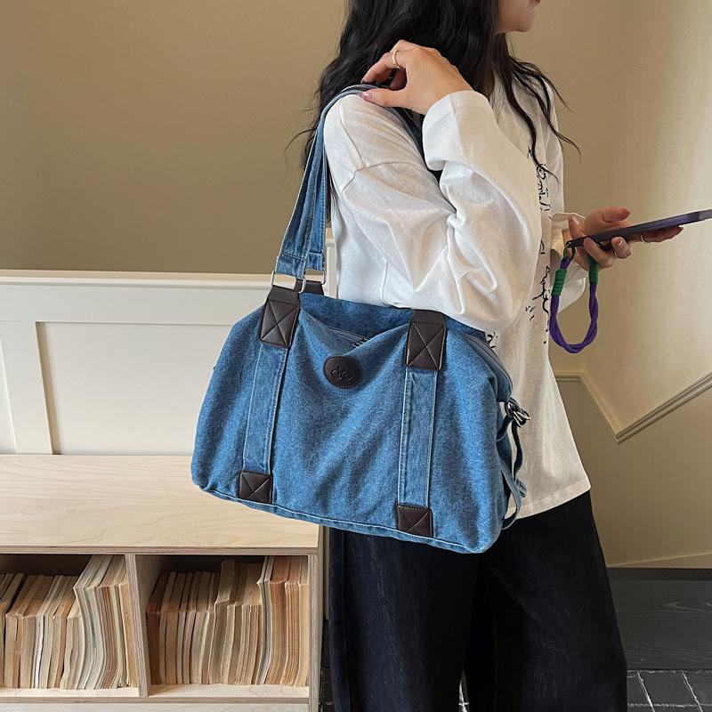 Denim Umhängetasche Damen Handtasche Große Kapazität Wasserabweisend Crossbody Tasche