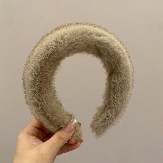 Women Hairband Elegant Plush Headband Lady Sponge Headwear Fashionable Hair Accessory for Autumn Winter