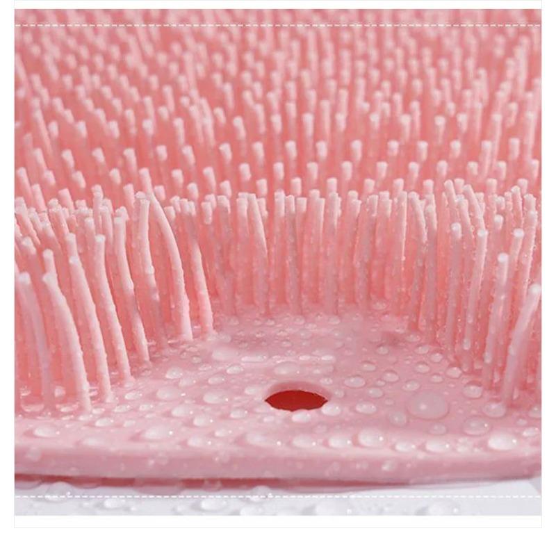 Shower Foot Back Scrubber Silicone Bath Massage Pad Bath Massage Cushion Brush with Suction Cups Wash Foot Mat Exfoliating Brush