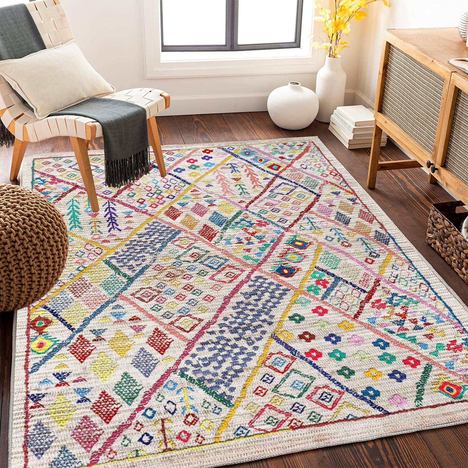 

Марокканский этнический стиль ковер гостиная грязеотталкивающий журнальный столик коврик украшение спальни ковер у кровати 200 * 300cm