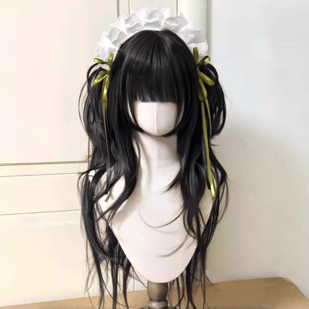Synthetic Long Curly Wavy Lolita Wig with Bangs Cosplay Halloween Christmas Wig Role-playing