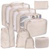 Sac de Rangement de Voyage Ensemble de Neuf Pièces, Trousse de Toilette, Classification des Vêtements, Ensemble de Rangement pour Bagages Ensemble de 9 Pièces