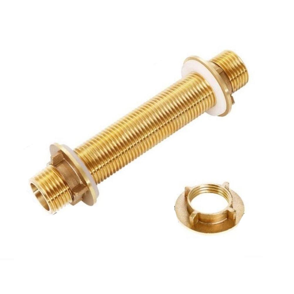1pc Water Tank Connector Brass G1/2 Tank Feedthrough For Water Tank Water Tower Pump Bulkhead Fitting Accessories 10/12cm