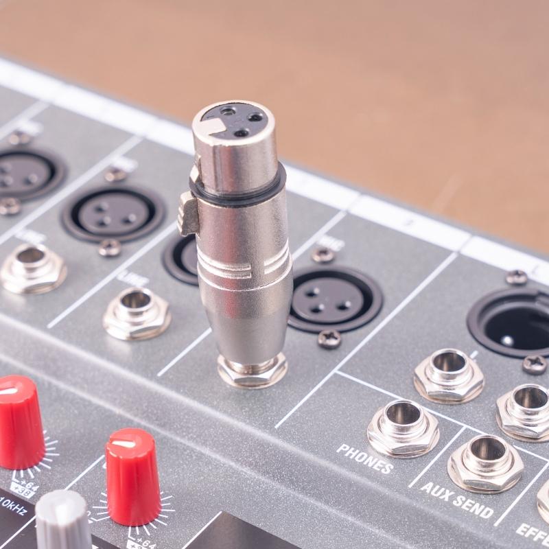 XLR 3 Pin Male to 6.35mm 1/4" TS Male Audio Adapter, Stereo 6.35mm to XLR Plug Stereo Mic Audio Connector for Microphone