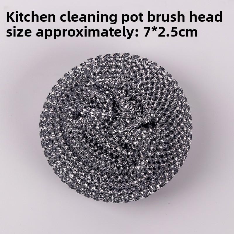 

Шарик для чистки Кухня Длинная ручка Короткая ручка Щетка для кастрюли Не царапает кастрюлю Шарик из стальной проволоки Не оставляет следов Мойка кастрюли Пластиковый стальной шарик для чистки