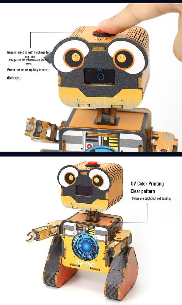 Handmade Intelligent AI Interaction Robot Toy for Boys - Science Experiment Gift