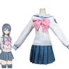 Anime Cosplay Costume Danganronpa Maizono Sayaka School Girl Uniform Women Skirt Set Halloween Party Dress