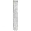 Long Tassel Sparkling Rhinestone Hairpins Silver-Color Geometric Metal Rhinestone Hair Accessory Full Rhinestone Hyperbole Desig
