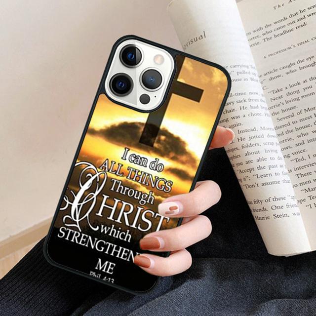 Bible Jesus Christ Christian Cross pattern Phone Case Cover for iPhone 17 Air 16 15 14 13 11 12 Pro Max Plus