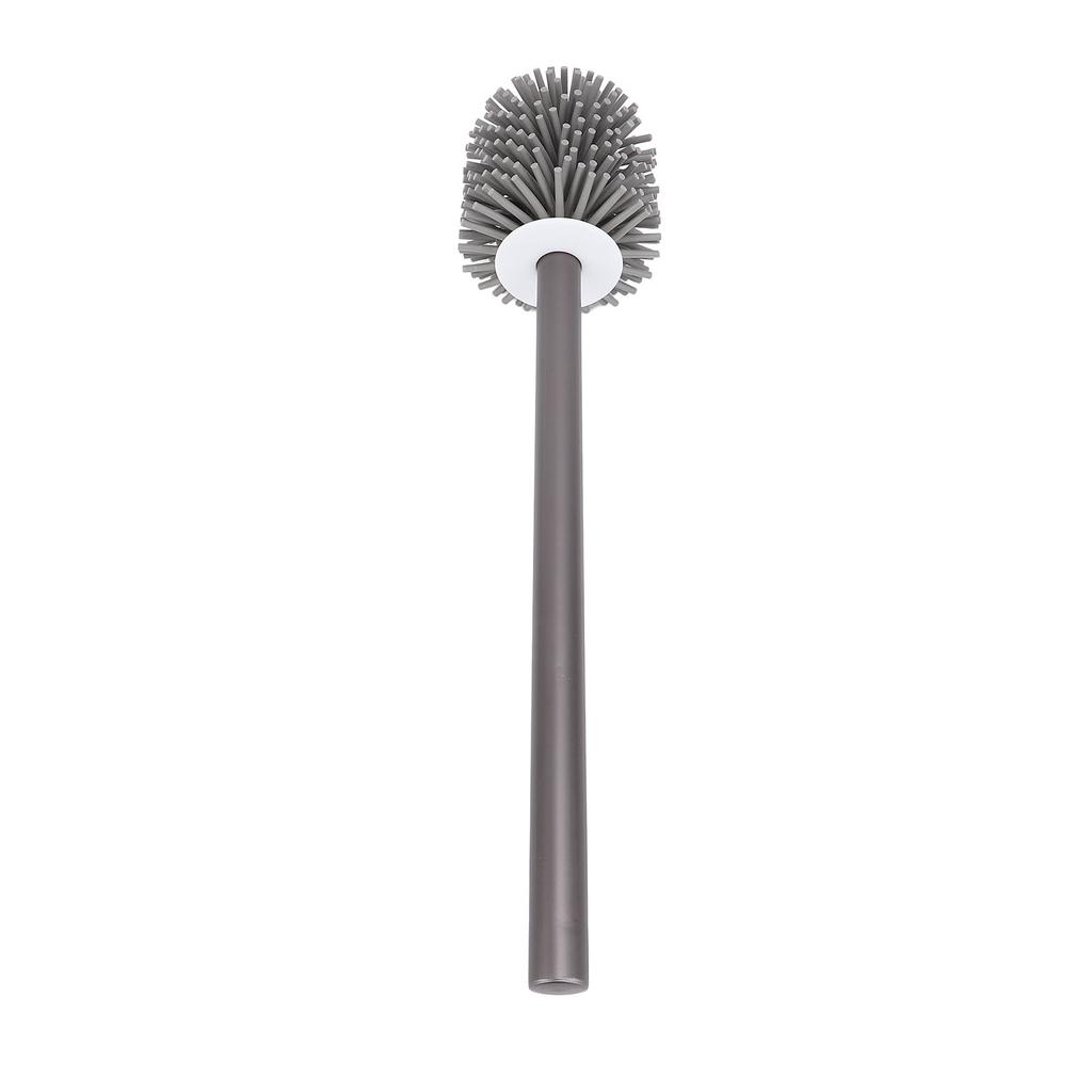 Toilet Brush with Storage Holder Wall Mounted Aluminum Alloy Long Handle Toilet Scrubber for Home