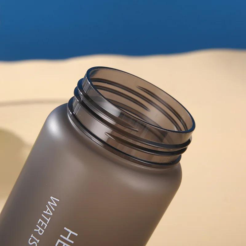 Large Capacity Plastic Water Bottle Transparent Portable Sports Travel Coffee Milk Tea Cups Leakproof Drinking Frosted Bottles