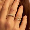Goldene Umarmungsring - Kein Verblassen, Europäischer Amerikanischer Stil, Modischer Fingerring für Paare