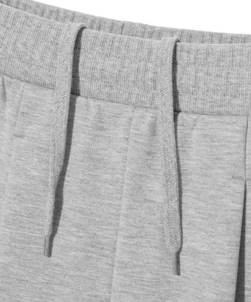 RAYFIKERS Single-Pleat Wide Sweatpants Mq6Pu178_Melange Grey