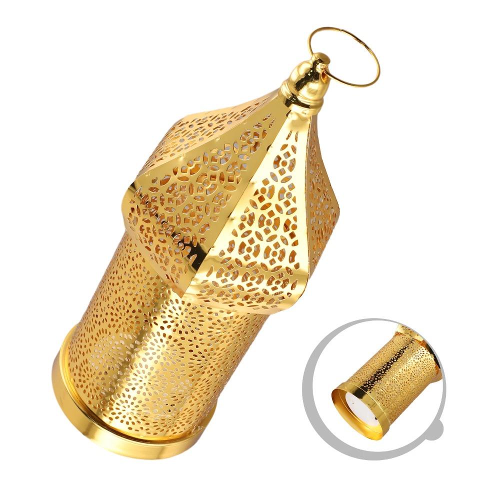 Iron Art Moroccan Night Light Hollow Masjid Lantern Home Ornament Eid Lamp Mosque