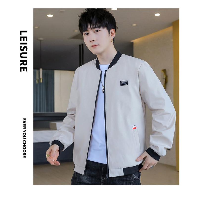 New Men's Jackets Youth Trendy Thin Baseball Collar Casual Tops