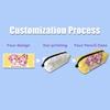 Custom Sublimation Printed Eco-friendly Nylon Zipper Closure Large Capacity Cosmetic Bag Makeup Pouch Travel Gift OEM Supplier