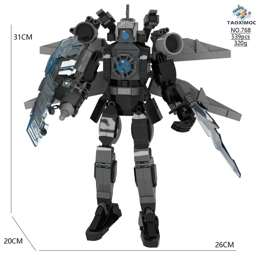 Titan Monitor & Toy Building Block Minifigure Set: Man vs. Toilet Man, Clock Man, TV Man, Audio Man