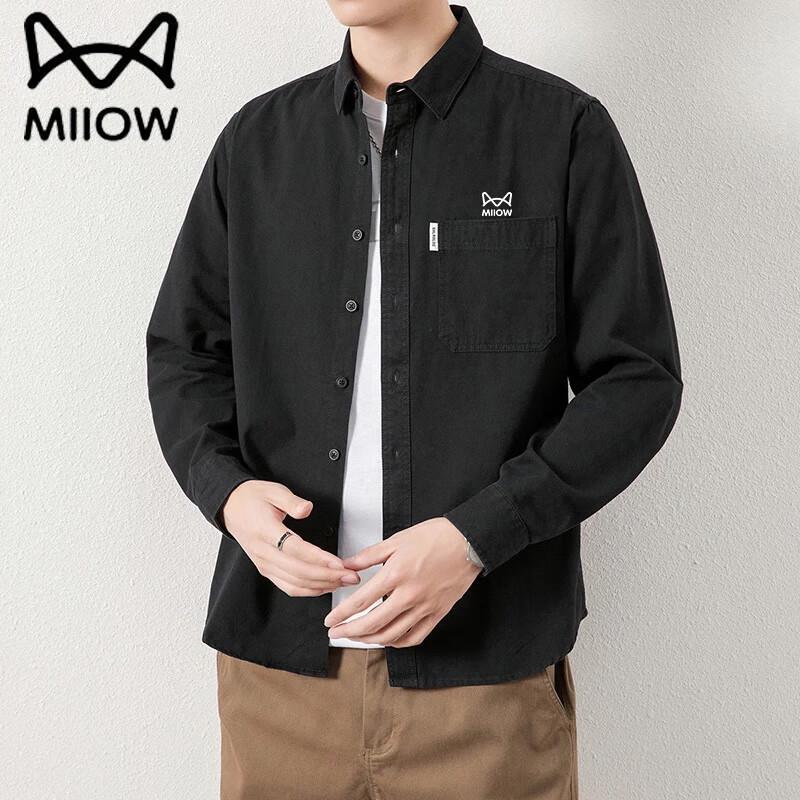 MaoRen Men s Loose Fit Long Sleeve Casual Shirt L