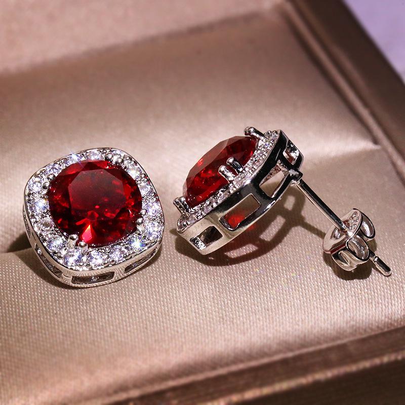 New Korean Zircon Fine Earrings for Women  Fashionable Copper Earrings  Pure Copper Earrings Studs