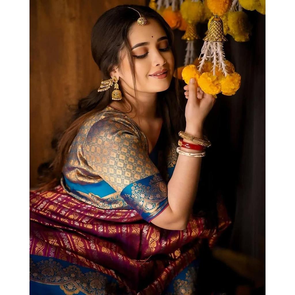 Premium Ethnic Collection - Soft Lychee Silk Saree