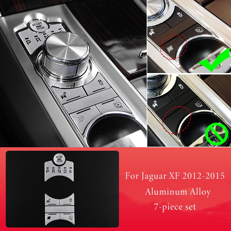 For Jaguar XF XJ 2010-2019 Car Modification Interior Central Control Shift Panel Button Decoration Sticker Car Accessories