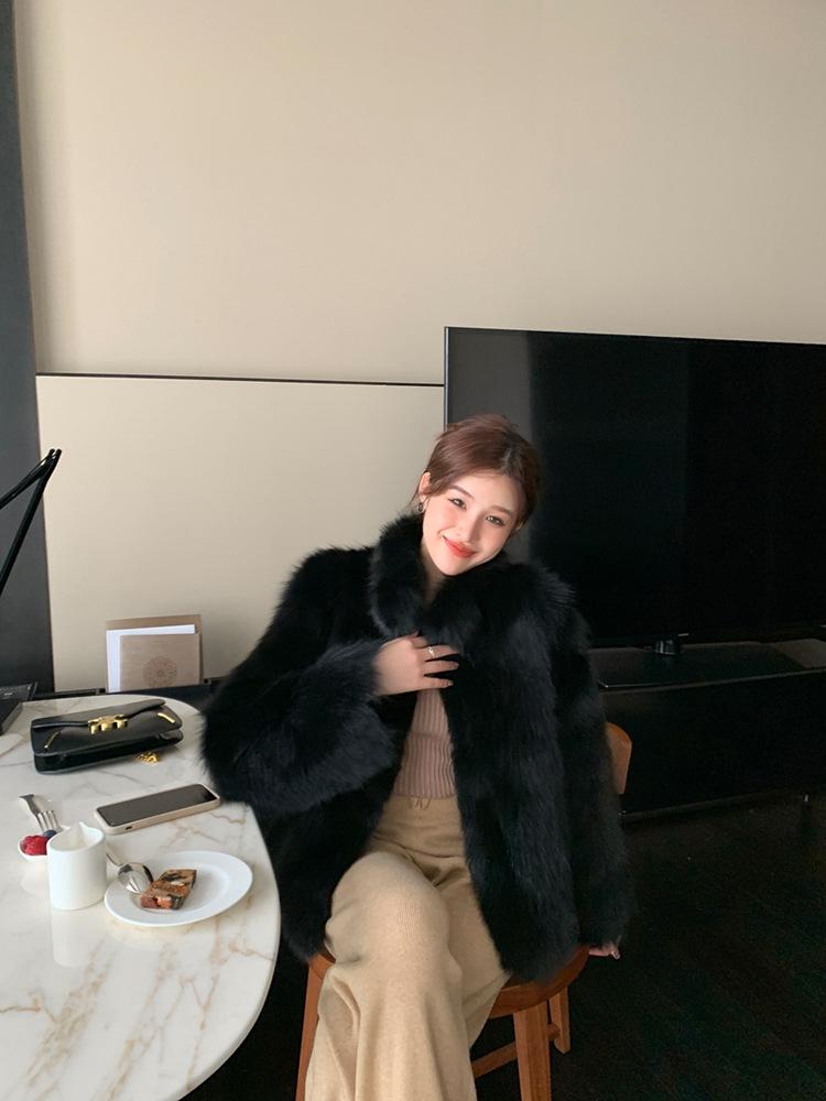 Imitation Fox Fur Coat Fur Winter New Fashion Short Fur Coat Thickened and Thin Young Coat