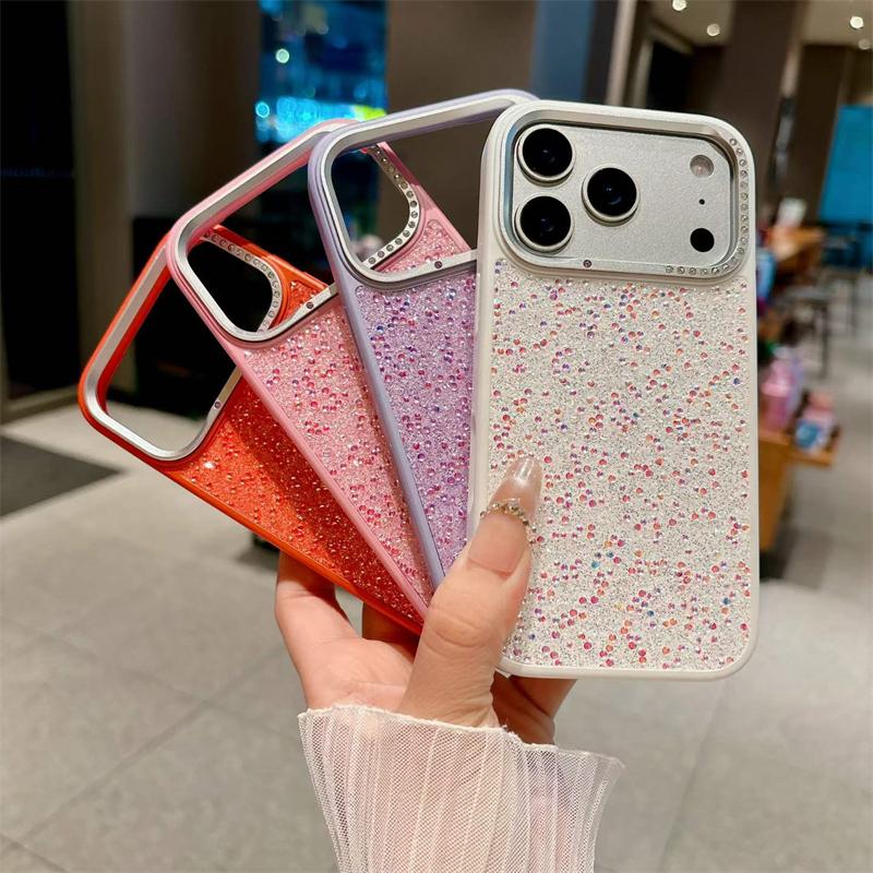 Luxury Diamond Phone Case For iPhone 17 16 15 Pro Max Protective Cover