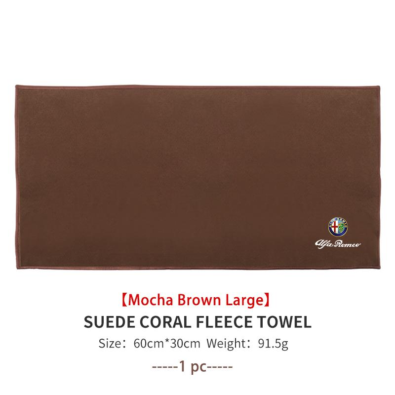 Car Wiping Drying Cloth Towel Absorbent Microfiber Towel For Alfa Romeo 159 Giulietta Giulia 147 Mito 156 159 166 GT Stelvio