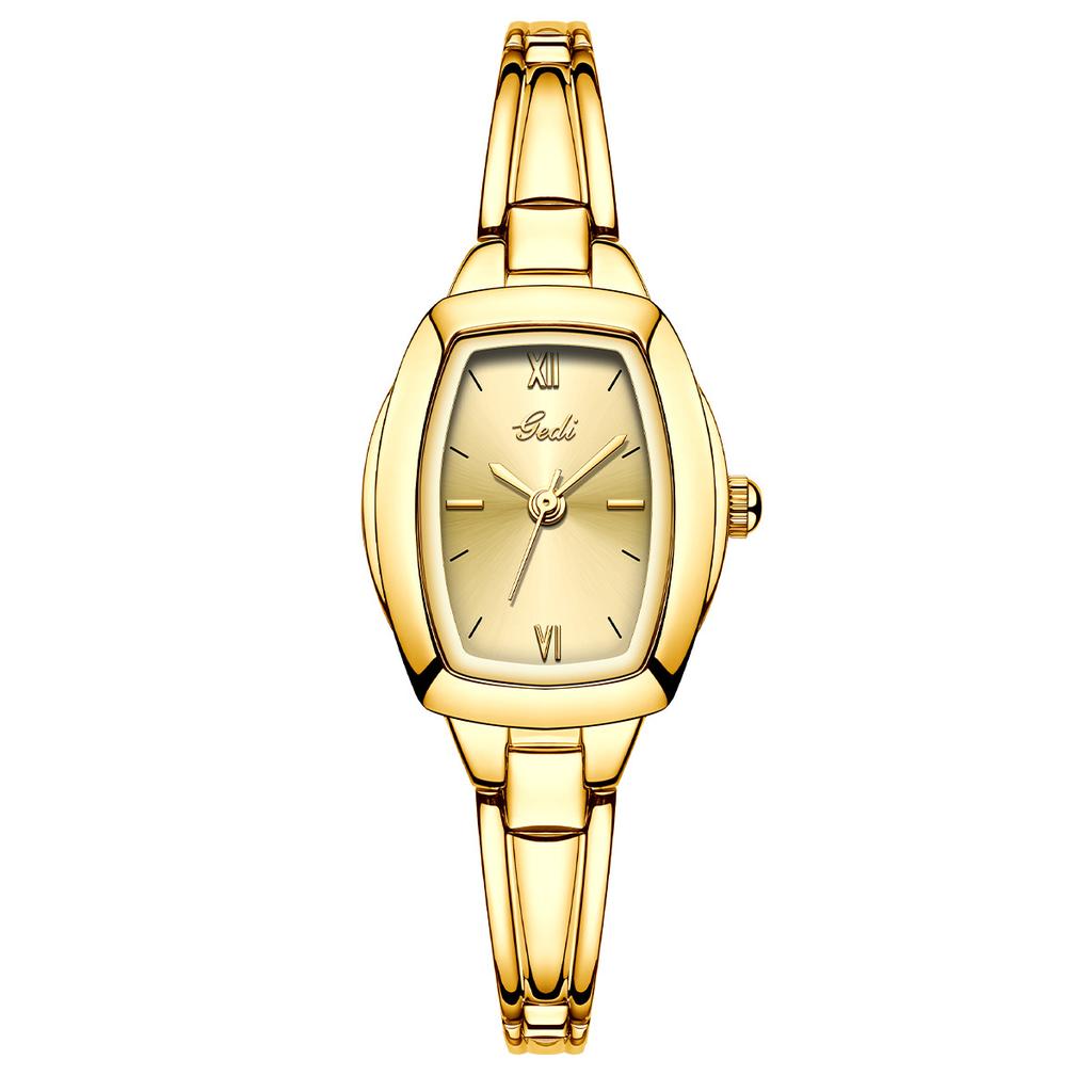 Light Luxury High-End Wine Barrel Type Small Dial Women'S Niche High-Value Retro Quartz Watch