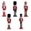 Christmas Nutcrackers Ornament, Wood Christmas Nutcrackers Soldier Figures Standing Decorations for Christmas