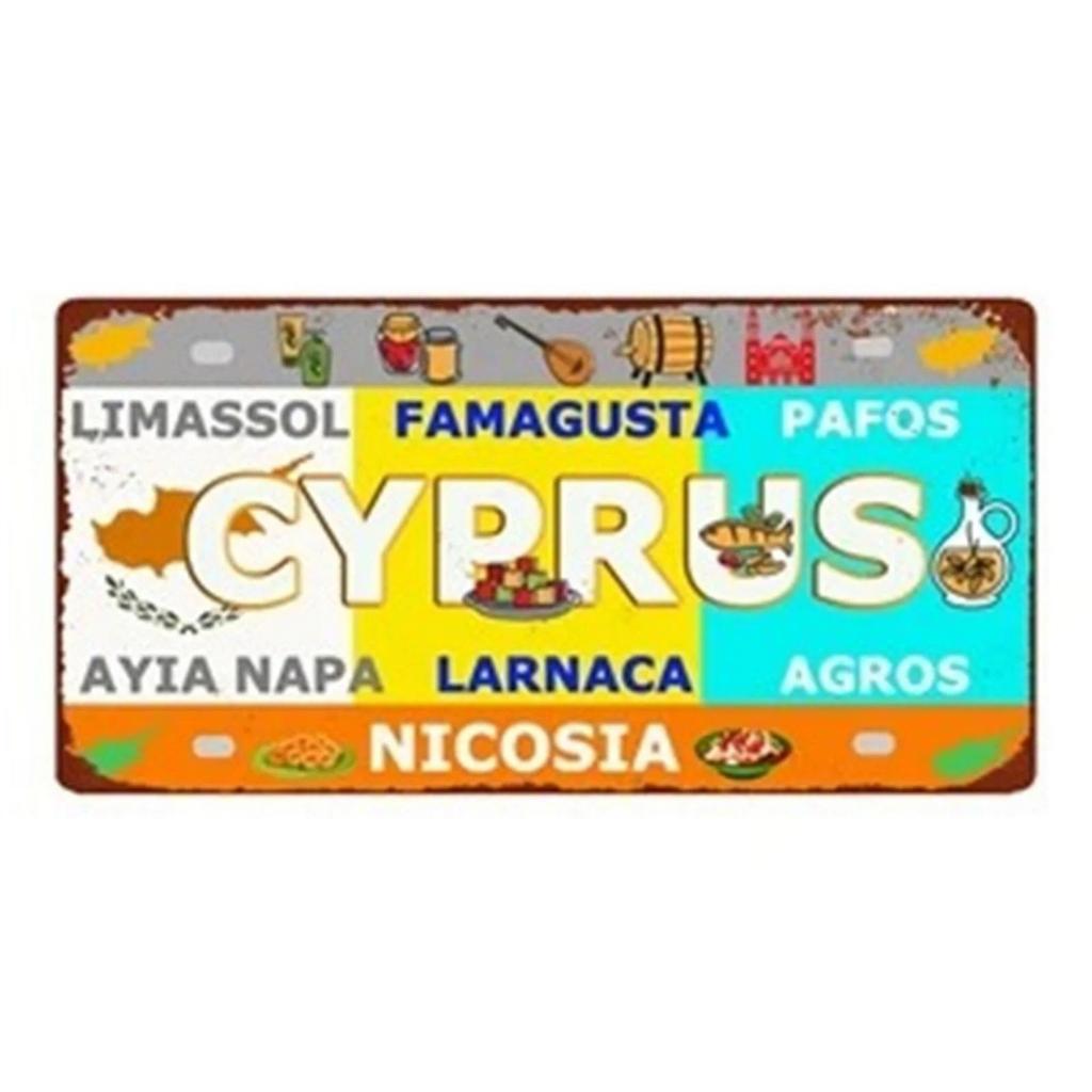 Iceland License Plates Metal Tin Signs for Wall Art Decoration Vintage Tags Metal Automotive Signs For Cafe Bar Club Garage Pub