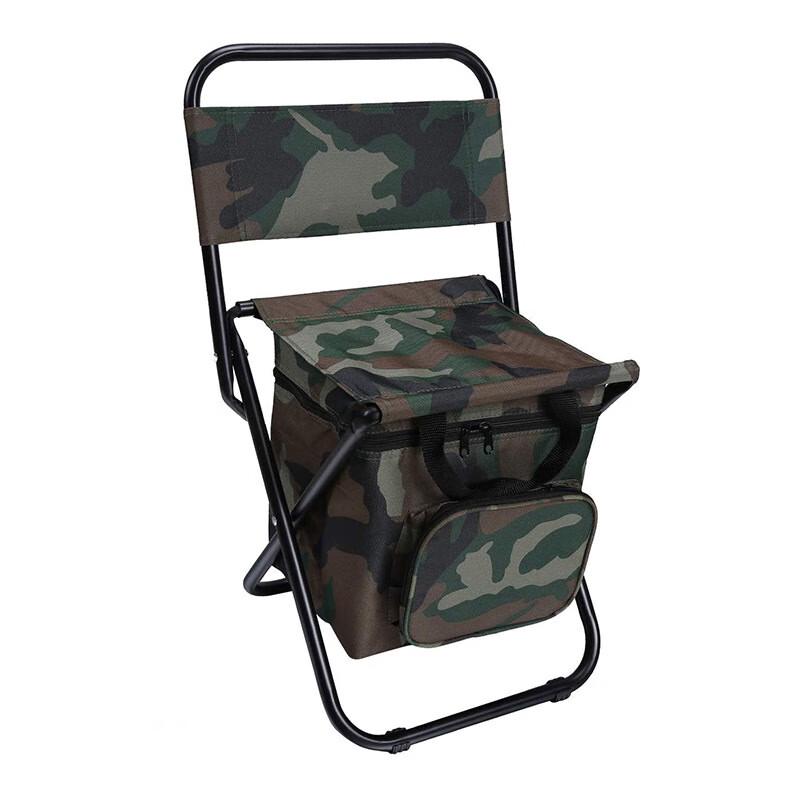 ZISIZ 3-in-1 Folding Fishing Chair with Cooler Bag & Storage