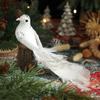 Realistic Simulated White Bird Pendant Artificial Christmas Tree Decoration  Holiday Festival Decor
