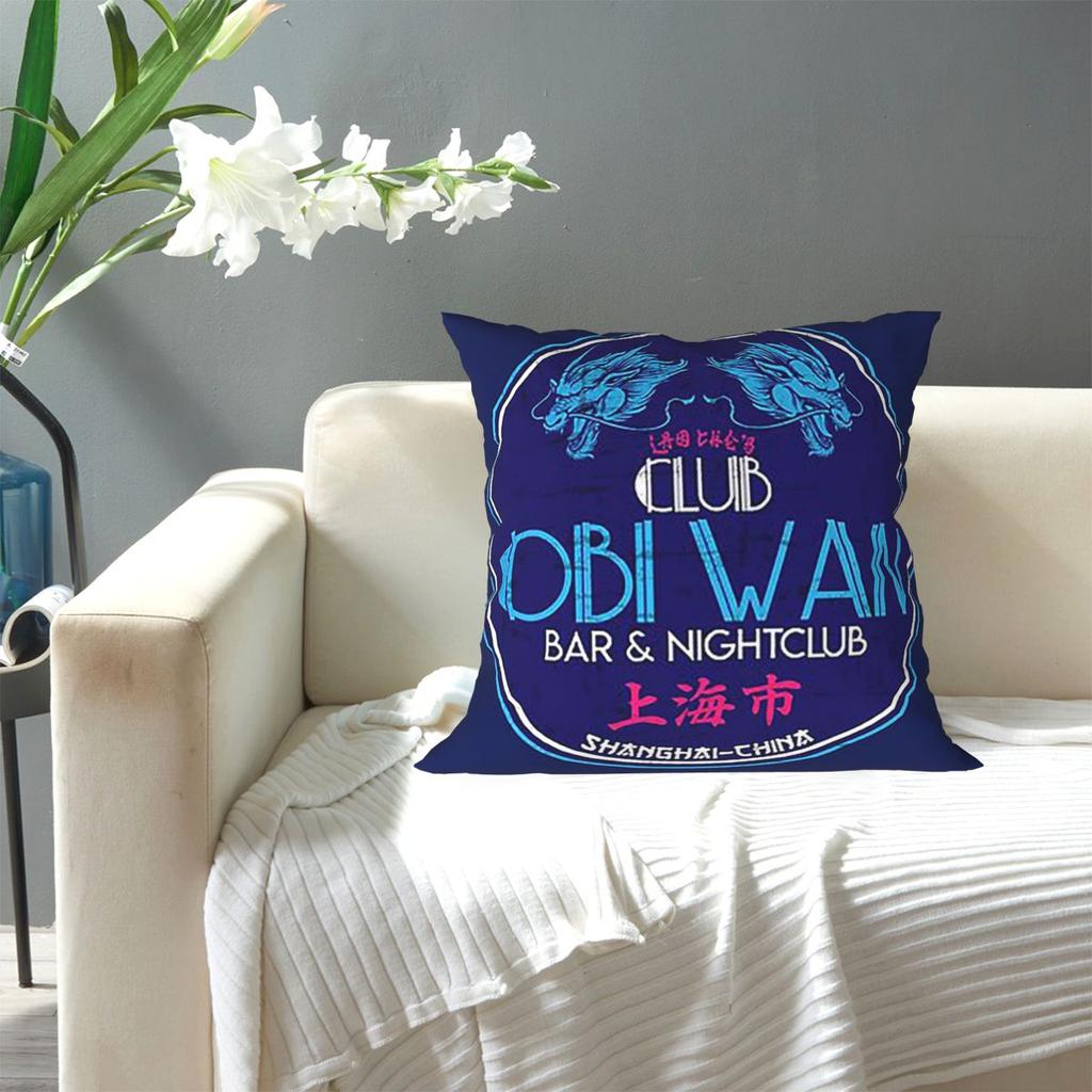 Club Obi Wan Square Pillowcase Pillow Cover Cushion Zip Decorative Comfort Throw Pillow for Home Bedroom
