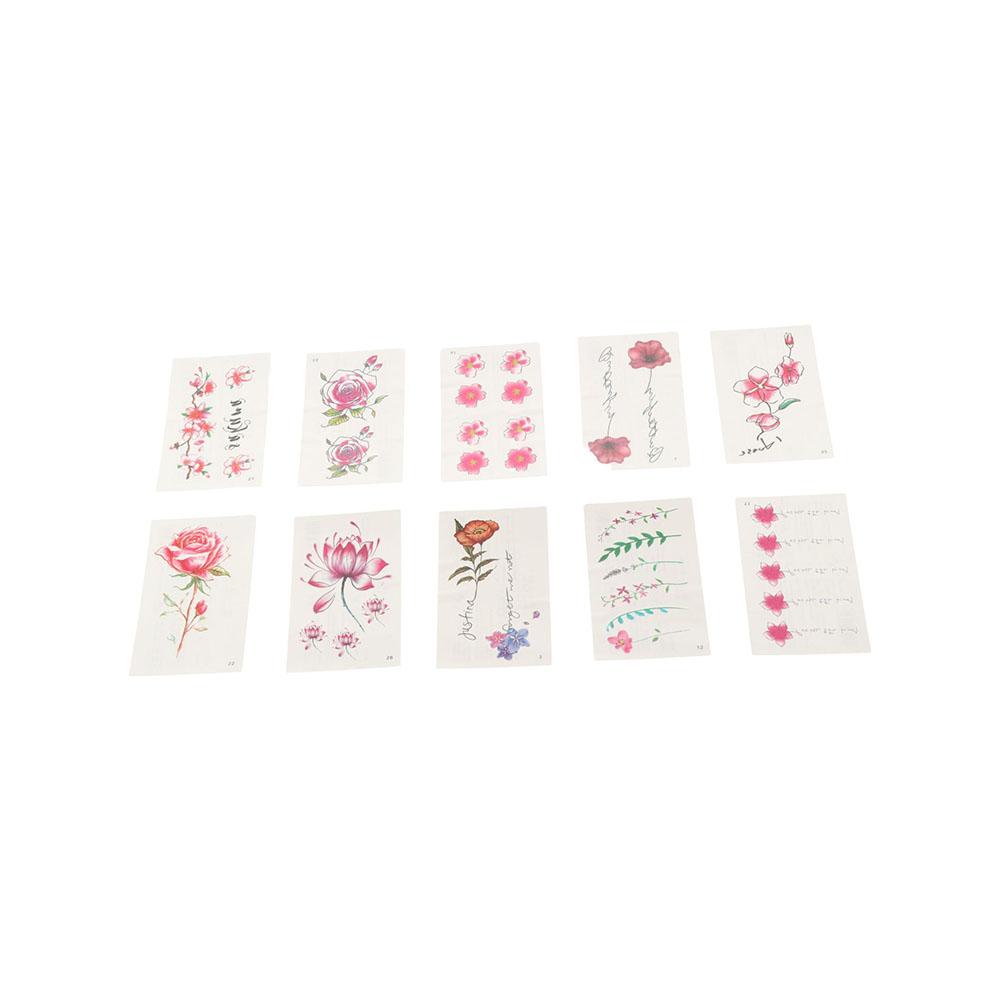Waterproof Kids Body Art Stickers Flowers Temporary Tattoo Women Tattoo Decals Fake Tattoo