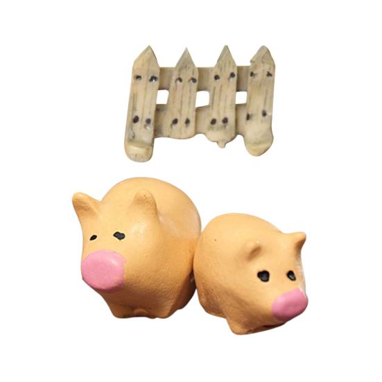 3 stk/sett Anime-figur Høy simulering Dekorativ Mini Actionfigur DIY-tilbehør til hage