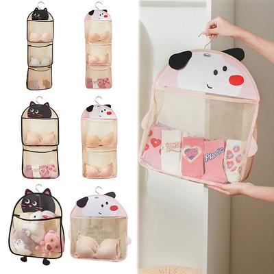 Multi-layer Storage Mesh Bag Save Space Wardrobe Hanging Socks Storage Bags Large Capacity Multi-function