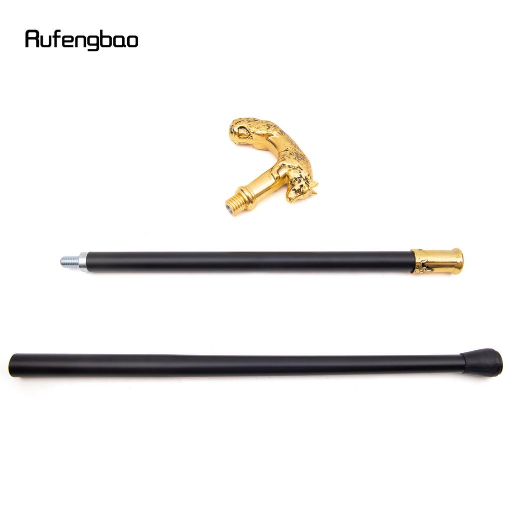 Goldener Wolf-Gehstock, modischer dekorativer Gehstock für Gentleman, eleganter Cosplay-Gehstock, Knauf, Bischofsstab, 90 cm