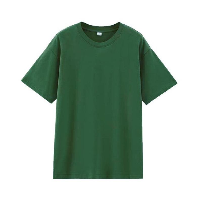 Summer Shoulder Cotton Short-sleeved T-shirt Women's Round Neck Solid Color Loose Large Size Women's New Top