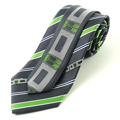 Bell JR East Licensed Train Necktie Gray Japan F [Blue Land] Men's 005334-3003 (FREE Size)