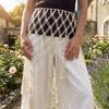 Paski w stylu Boho Bohemian Retro plecione z frędzlami Pasek w talii z plecionki z frędzlami Kobiety