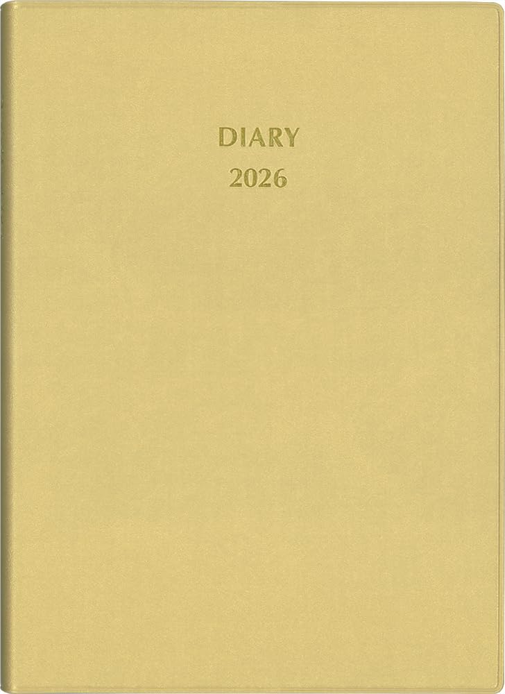 

Hakubunkan Diary 2026 B6 Medium Horizontal Lined Soft Gold 128 January Diary, No. (Starts 2026) золотой