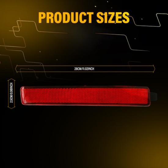 Pair Bumper Rear Reflectors Lens Housings Red 2007-2015 For GM2830100 GMC Acadia