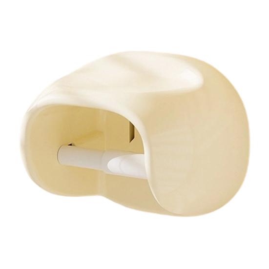 Roll Holder No Drilling Wall Mount Toilet Paper Holder with Top Storage Shelf Durable Space Saving Tissue Dispenser for Bathroom Kitchen